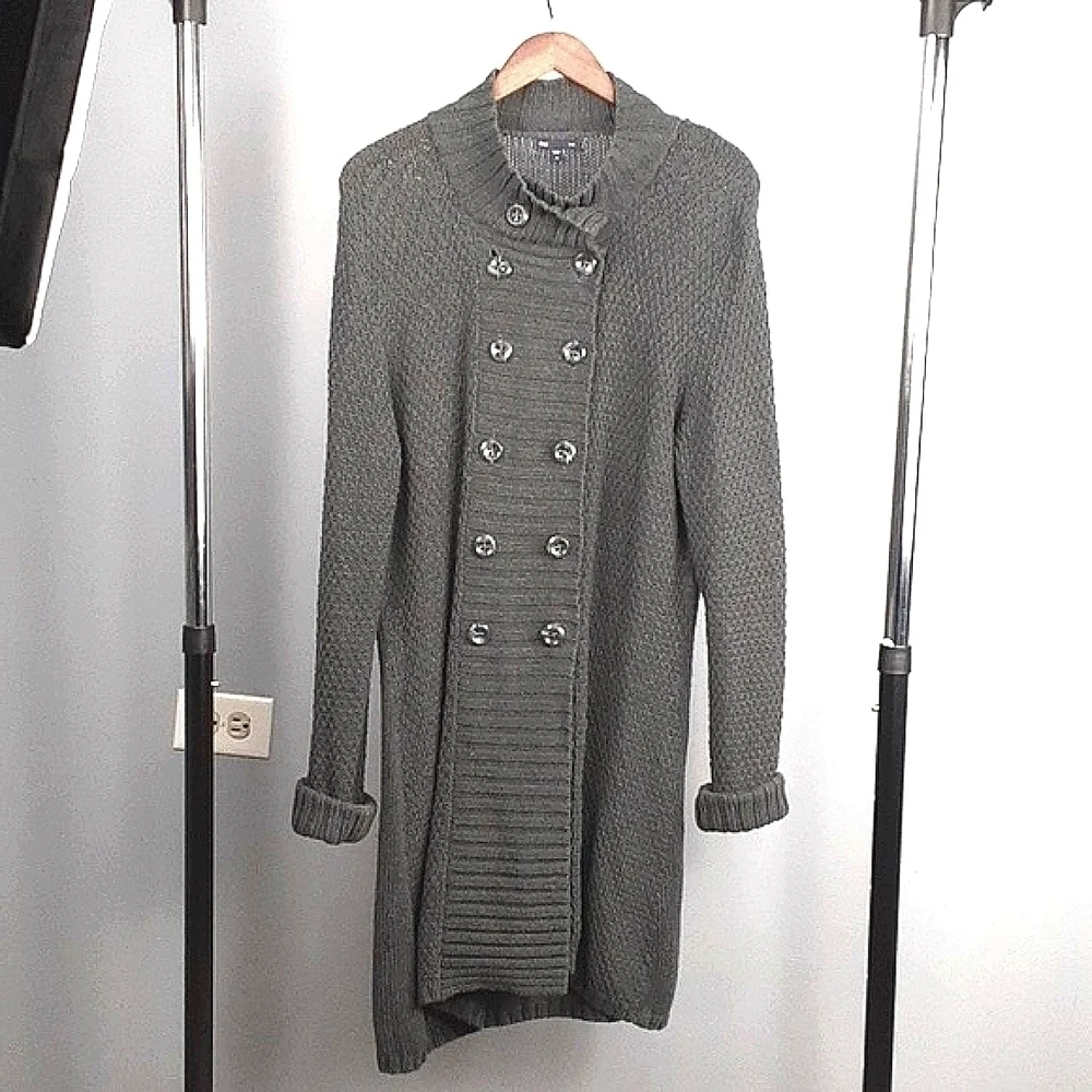 Gap Gray Long Knit Sweater